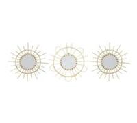 Paris prix Lot de 3 miroirs muraux - Beige