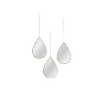 - Lot de 3 miroirs gouttes 19,1x27,2cm - Doré - SIXTE