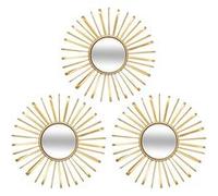 Atmosphera - 3 miroirs Warren doré d24,5cm