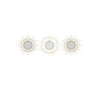 Lot de 3 Miroirs Ronds en Rotin Ø28 cm - DEMIA -