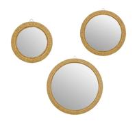 Lot de 3 Miroirs Ronds Tilia 40cm Naturel