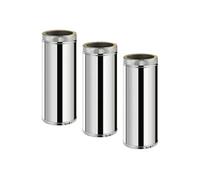 Lot de 3 MonMobilierDesign TDPS500 Conduit double paroi isolé pour poêle à bois longueur 50 cm Ø175