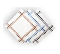 Lot de 3 mouchoirs en coton 38x38 cm HOMME, par Soleil d'ocre