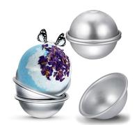 Lot de 3 moules à bombes de bain en métal avec 1 taille 6 pièces, pour cadeaux et loisirs créatifs, 6,5 cm