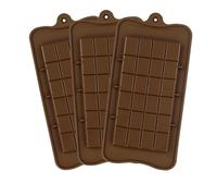 Lot de 3 moules à chocolat Break-Apart en silicone - Moules à muffins et barres énergétiques anti-adhésifs - Moules à chocolat cassables, moules en silicone pour chocolat et barres énergétiques
