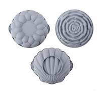 Lot de 3 moules à gâteau en silicone résistant à la chaleur | La surface antiadhésive assure un démoulage facile, garde la forme intacte, nécessite un minimum de beurre ou d'huile