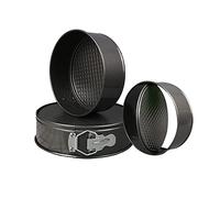 Lot de 3 moules à gâteau ronds antiadhésifs avec fond amovible pour cheesecake, mousse, crème pâtissière, tarte, acier au carbone haute résistance, revêtement de qualité alimentaire, démoulage facile