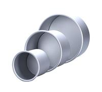 Lot de 3 moules à gâteau ronds de 10,2 cm de haut, comprend des moules à gâteau en aluminium anodisé de 10,2 cm, 15,2 cm et 20,3 cm avec fond amovible, pour la cuisson, sains et résistants, faciles à