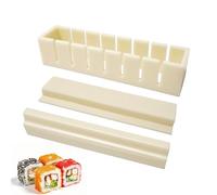 Lot de 3 moules à sushis pour faire du riz - Ustensiles de cuisine pour débutants et cuisiniers (petit moule à sushi carré)
