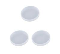 Lot de 3 moules en silicone rond/carré en résine pour dessous de verre à faire soi-même - 6 cm