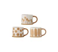 Bloomingville Mug Linora 45 cl. pack de 3 Blanc-brun