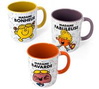 Lot de 3 mugs MONSIEUR MADAME série MADAME multicolore