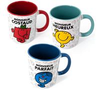 Lot de 3 mugs MONSIEUR MADAME série MONSIEUR multicolore
