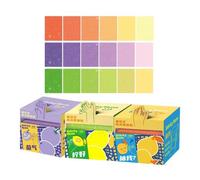 Lot de 3 notes adhésives transparentes extractibles à paillettes | Feuille Semi Transparent Nacré, Adhésif Repositionnable Pour Livres, Cahiers, Planificateurs(Groupe de fruits)