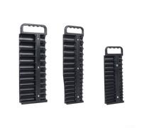 Lot de 3 organiseurs de douilles pour entraînement de 6,35 mm, 1,27 cm avec dos magnétique puissant et plateau de grande capacité pour outils métriques Sae Rouge/noir