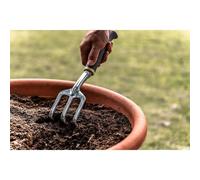Lot de 3 outils : fourche, râteau à fleurs, transplantoir - SUAN