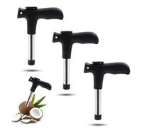 Lot de 3 ouvre-noix de coco professionnels pour jus d'eau de noix de coco