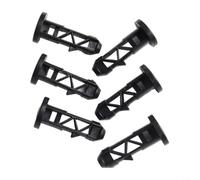 Lot de 3 paires de goupilles de charnière en plastique noir pour couvercles de poubelle à roulettes de 240 l de 67 mm de long avec tête ronde de 31 mm pour poubelles domestiques et commerciales