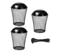 Lot de 3 paniers à compost réutilisables en fer pour vers | Composteur de vers extérieur pour intérieur et extérieur, maison, jardinage, ferme, cuisine, balcon