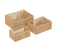 Lot de 3 paniers ""Ali"" marron S/M/L - Atmosphera Créateur d'intérieur