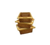 Lot de 3 Paniers Coulissants en Osier 500 mm