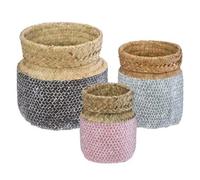 Lot de 3 paniers de rangement - Multicolore