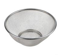 Lot de 3 paniers en maille d'acier inoxydable, 20/22/24 cm, récipient égouttoir pour légumes, design portable à bords ronds, rangement robuste pour fruits et cuisine (22 cm)