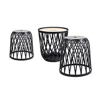 Lot de 3 paniers multifonctionnels 55L (avec couvercle en bois) + 2x35L Prosperplast Uniqubo en plastique anthracite