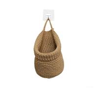Lot de 3 paniers muraux bohèmes à suspendre pour la cuisine - Fruits, légumes et décoration d'intérieur - Organisateur en corde de coton fabriqué à la main avec de larges ouvertures (taille M)