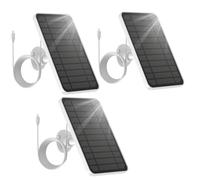Lot de 3 Panneaux Solaires 5 V 5 W Compatibles Avec Eufy Cam 2C/2C Pro/2 Pro/2/E20/E40/E - Support Réglable à 360° Avec Accessoires