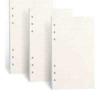 Lot De 3 Paquets De Papier A6 À Pois-Recharge De Papier A6-135 Feuilles (270 Pages)-Pour 6 Classeurs À Anneaux-Recharge Pour Filofax A6,Notes,Carnet,Croquis,Peinture,(À Pois)