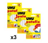 Lot De 3 Paquets De Pastilles Adhésives Blanches Uhu
