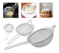 Lot de 3 passoires coniques inox - 20/14/8 cm | Passoire chinois, tamis cuisine
