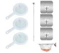 Lot de 3 Passoires en Nylon - Avec Poignée, 400/200/100 Mailles, Filtrage Précis pour Jus, Lait, Vin, Café et Soja - Passoires de Cuisine Multifonctionnelles