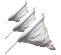 Lot de 3 passoires tissu 12 cm et 10 cm et 8 cm - Passoire en tissu et PVC maille fine - Ensemble de passoire tissu et PVC rond micro-perforé 12 cm et 10 cm et 8 cm - Lot de 3