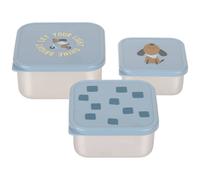 Lot De 3 Petites Boîtes À Goûter Inox Pattern Part Blue TU