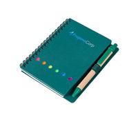 Lot de 3 petits blocs-notes de poche à spirale avec notes adhésives, onglets colorés et page, et stylo dans le support pour journal d'étude d'étudiant