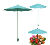 Lot de 3 petits pare-soleil pour plantes | Parapluie pour fleur avec piquet pour extérieur, cour, balcon, lit, pot de fleurs de 26,4 cm
