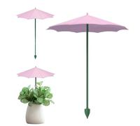 Lot de 3 petits pare-soleil pour plantes | Parapluie pour fleur avec piquet pour extérieur, cour, balcon, lit, pot de fleurs de 26,4 cm