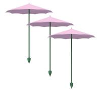 Lot de 3 petits pare-soleil pour plantes | Parapluie pour fleur avec piquet pour extérieur, cour, balcon, lit, pot de fleurs de 26,4 cm