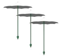 Lot de 3 petits pare-soleil pour plantes | Parapluie pour fleur avec piquet pour extérieur, cour, balcon, lit, pot de fleurs de 26,4 cm