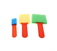 Lot de 3 petits pinceaux éponges rouges pour travaux manuels et modèles | Gardez un ensemble dans votre kit de peinture : utilisez-le pour la base, pour les retouches et un pour le mélange.