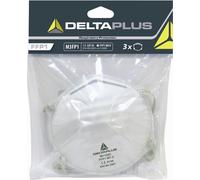 Lot de 3 pièces faciales filtrantes FFP1 sans valve, en fibre synthétique non tissée DELTA PLUS-M3FP1