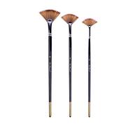 Lot de 3 pinceaux à cheveux en forme d'éventail en forme de tube de cuivre de couleurs mélangées pour aquarelle et peinture acrylique - 2 mètres - 20 lumières - Bouteille de vin - Décoration