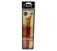 Lot De 3 Pinceaux D'Art - Biseauté N°2 - Biseauté N°4 - Biseauté N°6 - Amt