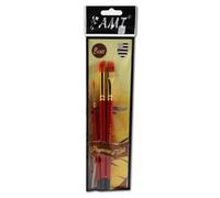 Lot De 3 Pinceaux D'art - Signature N°2 - Pied-De-Biche N°6 - Rateau-Plat N°8 - Amt