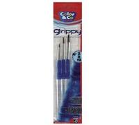 Lefranc & Bourgeois – Pinceaux ergonomiques Grippy ronds – Lot de 3 tailles 2/8/12
