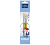 Lot De 3 Pinceaux Plats - Grippy - N° 8/10/12 - Lefranc Bourgeois
