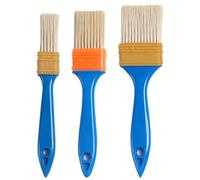 Lot de 3 pinceaux plats - Largeur : 1/1,5/2,0" - Lot de pinceaux de peinture - Pinceaux de peinture murale - Avec manche en plastique - Pour peinture de peinture, clôture, décoration (25/35/45 mm)