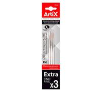 Lot de 3 pinceaux pour Aquarelle, témpera et Acrylique PP249
